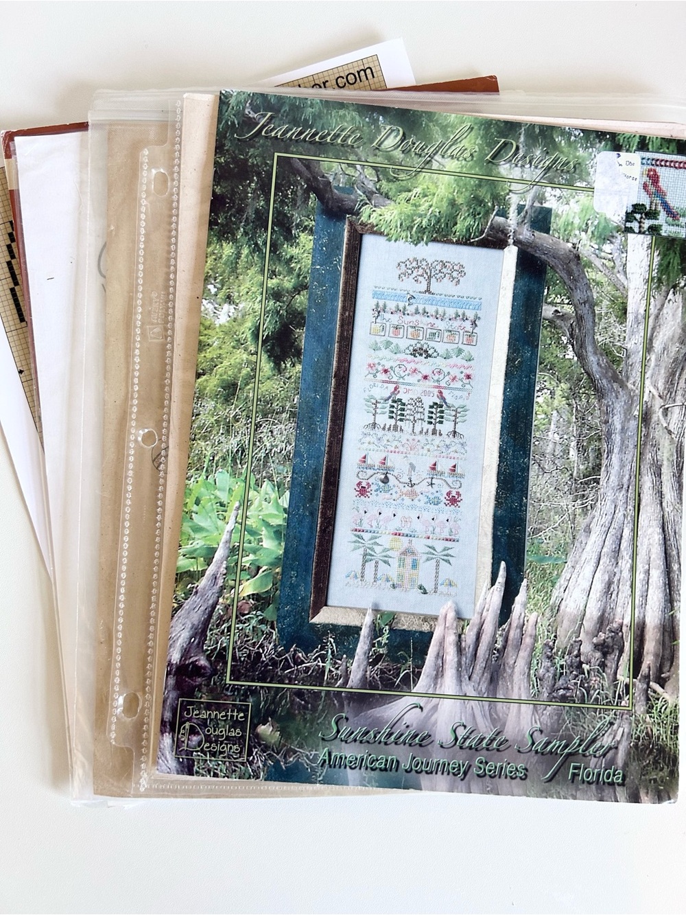 Lot of 9 counted cross stitch patterns - summer